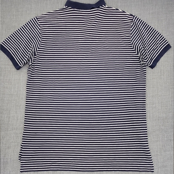 Vintage Polo Ralph Lauren Striped Polo Logo Collard Shirt 100% Cotton Shirt. XXL - Picture 4 of 6
